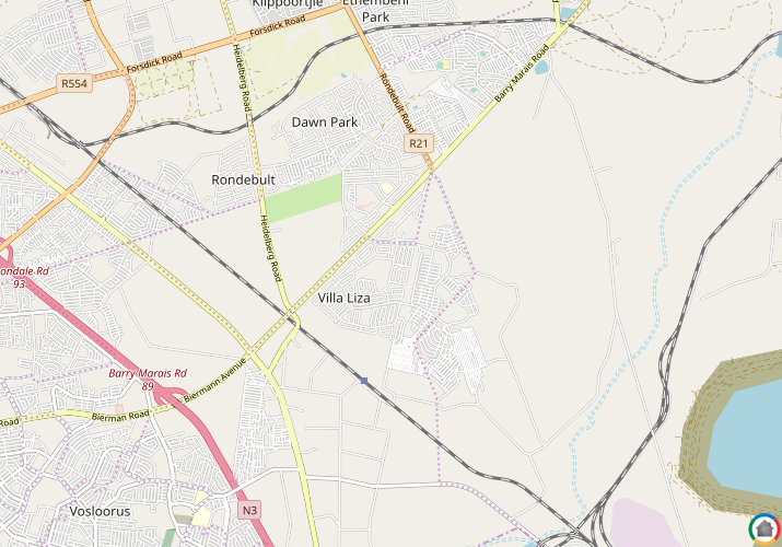 Map location of Villa Liza